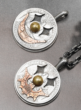 原创情侣银饰复古吊坠定制