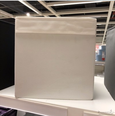 宜家国内代购德洛纳盒收纳箱内衣储物杂物盒内衣收纳盒储藏盒布艺 虎窝淘