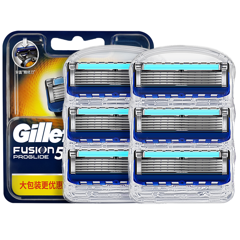 Gillette/吉列锋隐致顺刀片手动剃须刀锋速5层刀片男刮胡刀刀头-图1