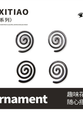 细细条小狗晕晕眼洞洞鞋鞋扣