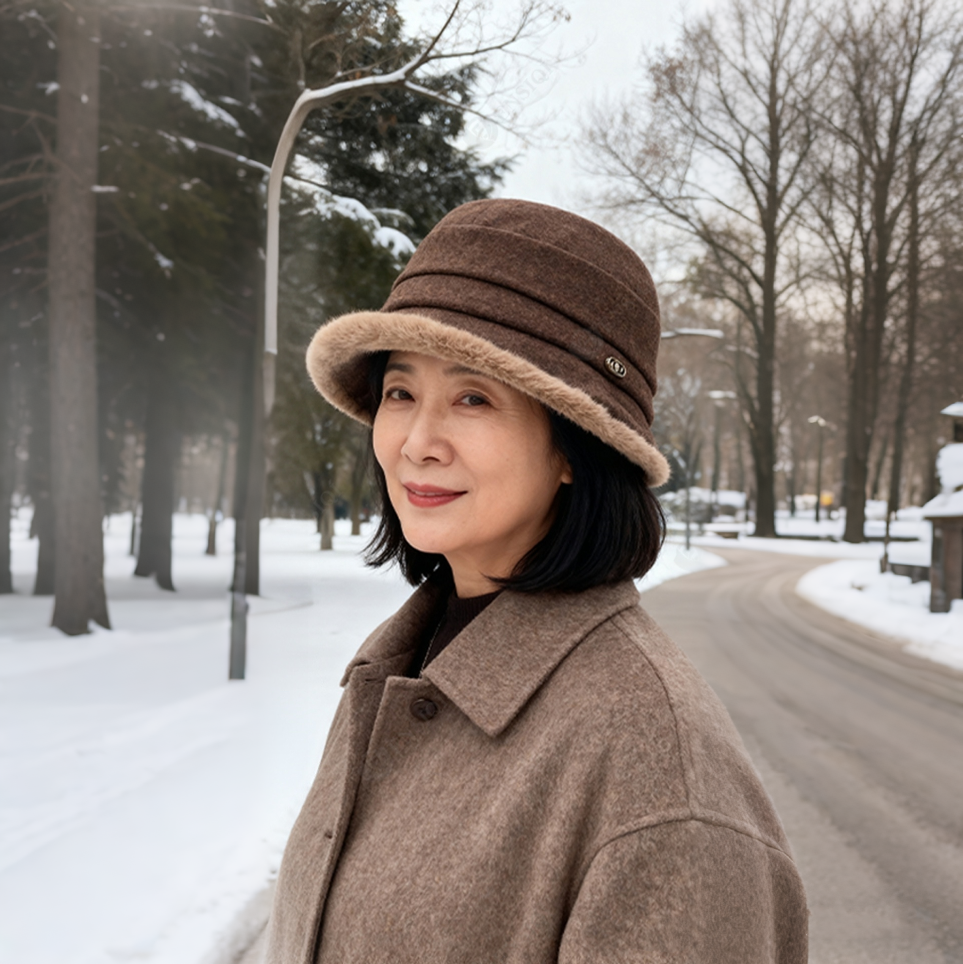 帽子假发一体女可拆卸中老年妈妈帽脸盆帽奶奶老太太暖秋冬渔夫帽,淘宝优惠券,粉丝福利购,淘宝优惠卷