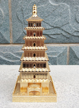 西安文创纪念品钟楼合金摆件