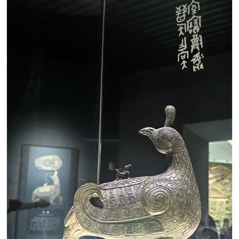 山西文创晋侯鸟尊立体冰箱贴山西省博物院镇馆之宝仿古磁贴