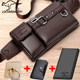 Real leather texture construction site multi-functional waterproof waist bag