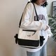 Large-capacity canvas bag tool Hong Kong style crossbody bag