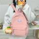 Large capacity simple backpack solid color backpack