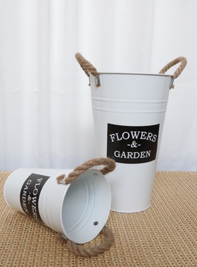 铁皮桶鲜花花桶鲜花店手提大花桶
