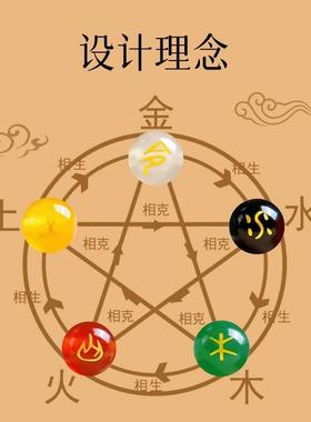 五行多宝水晶黑曜石海蓝宝手串男