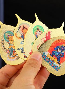 普陀山2025蛇年本命佛金卡菩提叶开了太岁光的护身符财神释迦摩尼