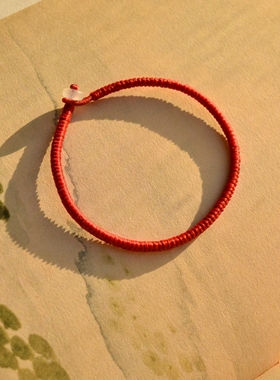 新款高光泰蜡红绳手工编织手链女男情侣手绳金刚结饰品本命年礼物