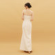 Tansshop visually is the tube top mesh vest, fishtail long skirt, white dress skirt light wedding dress