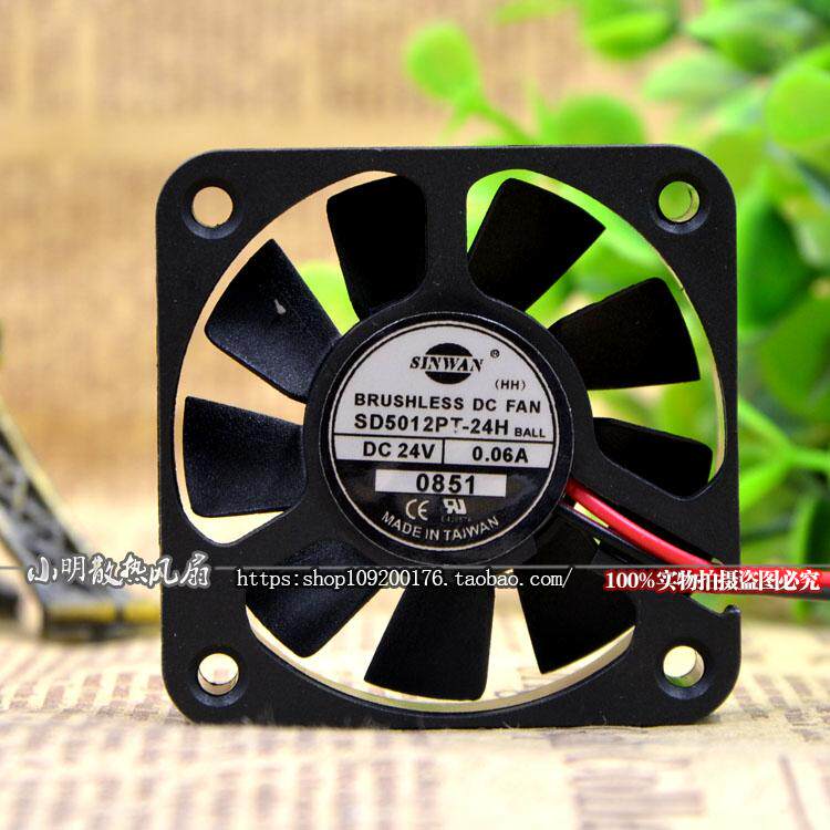 Ventilateur Refroidissement SD5012PT-24H 50x50x12 Mm 24V - Silencieux, Neuf Jamais Utilisé