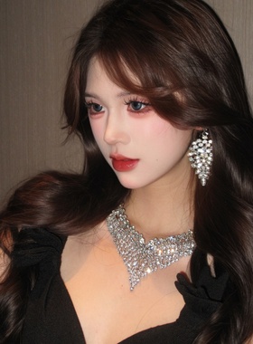 欧美时尚个性夸张项链套装女小众设计感高级轻奢气质百搭锁骨链