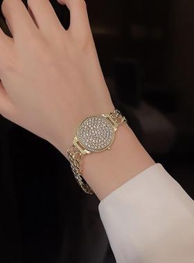 满钻手表女款轻奢小众手链