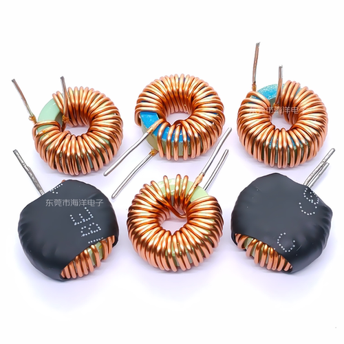 卧式套管 5052-100UH 10UH 磁环 蓝绿环电感 脚距15mm - 图1