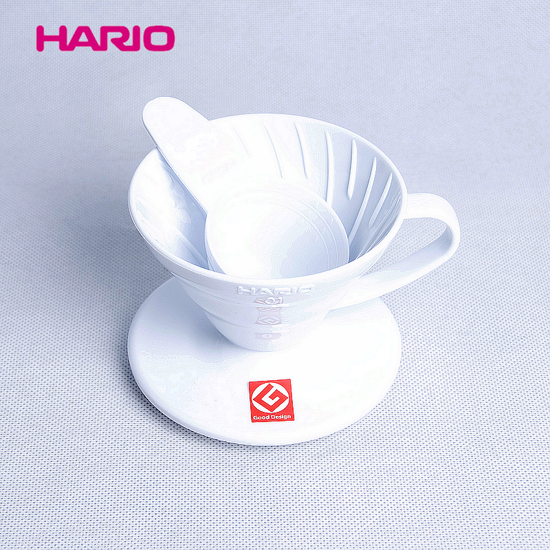 日本Hario V60透明树脂滴滤杯 手冲咖啡滤杯 VD-01T VD-02T 四色