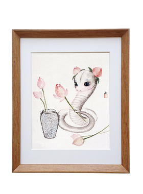 一二山蛇年装饰摆台皇小小原创