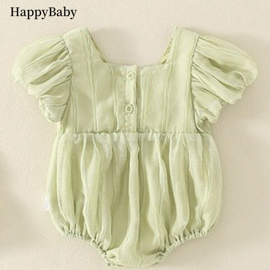 【HappyBaby】婴幼儿衣服夏装连衣裙包屁女宝宝连体衣薄款蝴蝶结 - 图0