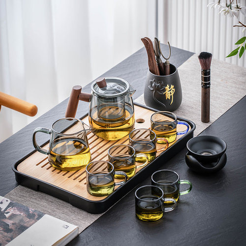 耐高温玻璃煮茶泡茶单壶茶水分离花茶壶功夫茶壶套装家用茶具加厚 - 图1