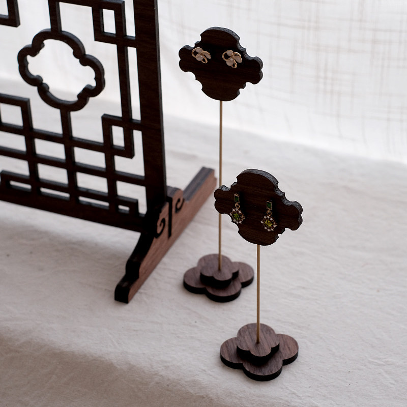 首饰展示架复古中国风饰品陈列架耳环项链珠宝店铺摄影背景板道具,淘宝优惠券,粉丝福利购,淘宝优惠卷