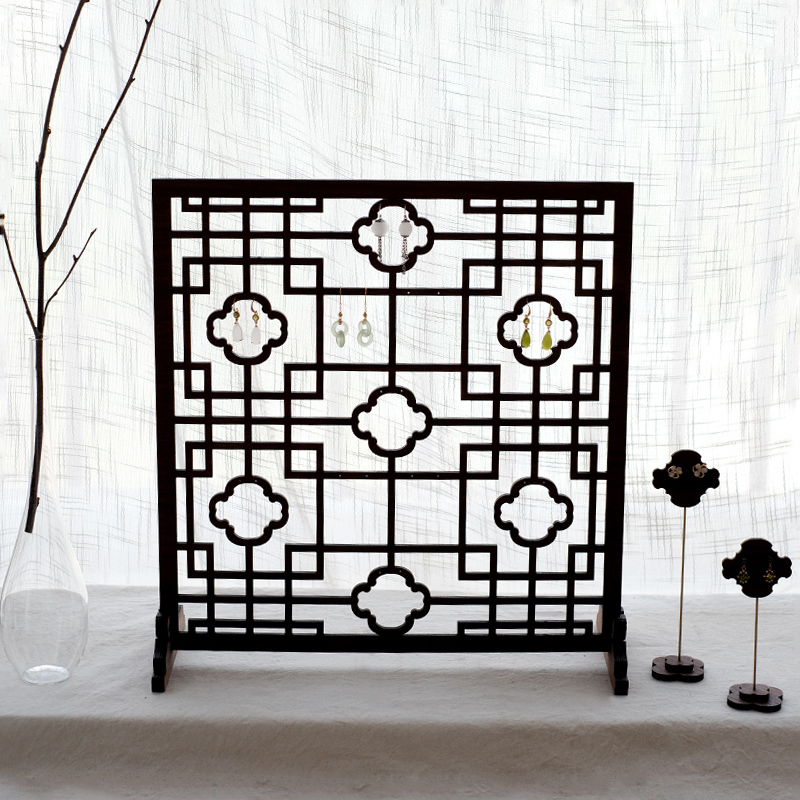 首饰展示架复古中国风饰品陈列架耳环项链珠宝店铺摄影背景板道具,淘宝优惠券,粉丝福利购,淘宝优惠卷