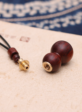 民族风檀木可打开葫芦项链吊坠