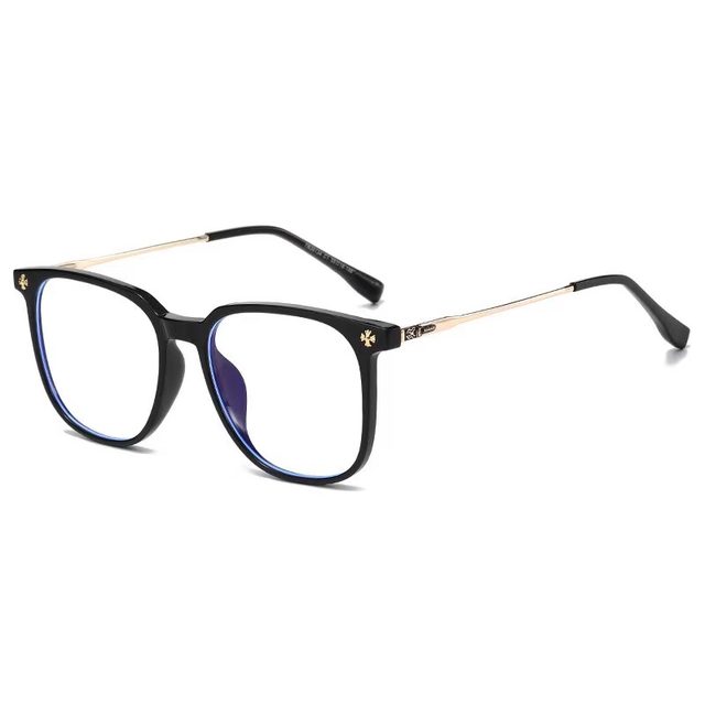 Large frame bare face artifact black frame glasses myopia can match the degree of women's anti-blue light square face eye frame men's trend