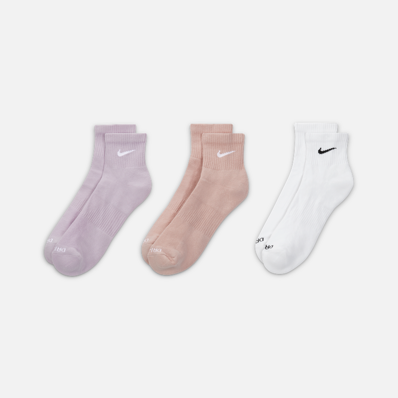 Nike耐克官方舒适速干训练短袜3双夏季透气针织运动支撑SX6890-图0