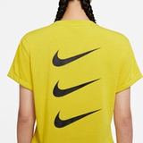 Nike Official Dri-Fit Women's Women's с короткими рукавами, бегущий на вершине быстро сухшей в экологически чистых вязаных рефлексивных DD5316
