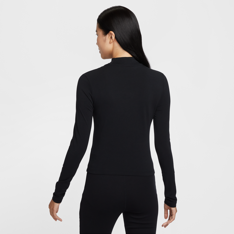 耐克女子修身长袖企领T恤冬季新款针织刺绣舒适NIKE HV5028,淘宝优惠券,粉丝福利购,淘宝优惠卷