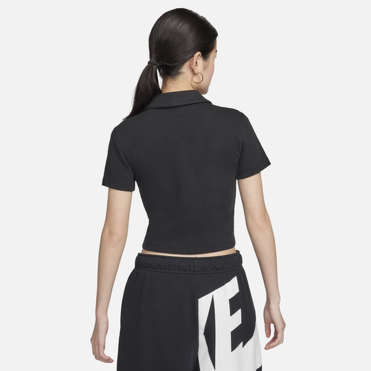 Nike Nike knitted half-sleeved women's short-sleeved lapel top