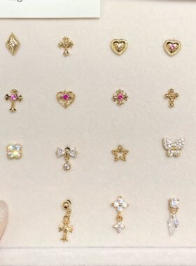 金色耳钉钛钢睡觉免摘耳骨钉耳饰