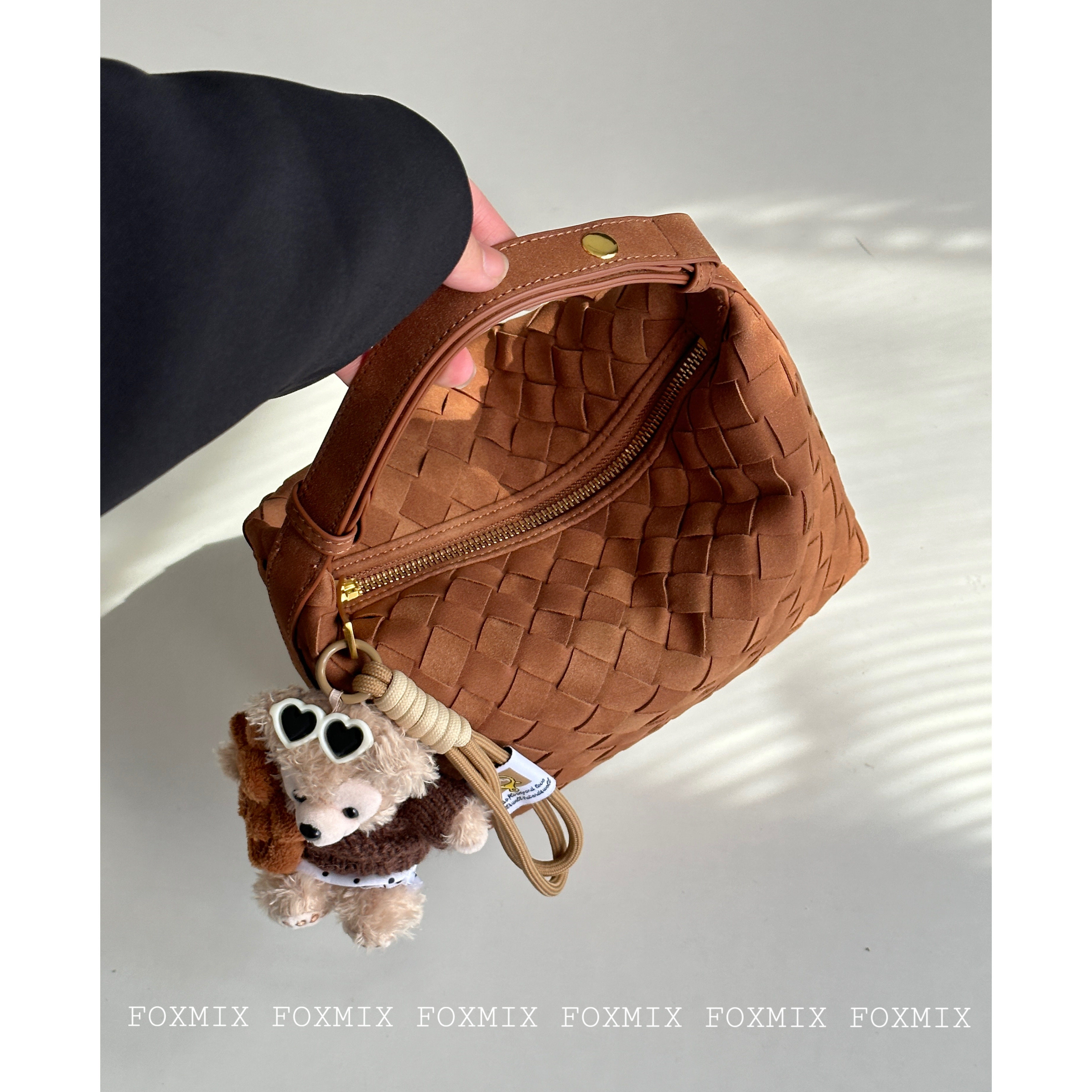 磨砂皮质感编织手提便当包氛围感菜篮子小托特包单肩女中古吐司包,淘宝优惠券,粉丝福利购,淘宝优惠卷