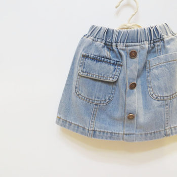 Skirt Denim ຄົນອັບເດດ: ~ 2010 Summer ຜະລິດຕະພັນໃຫມ່ງ່າຍດາຍແລະ versatile ເດັກຍິງລ້າງ denim ສັ້ນ Skirt ເຄິ່ງສິ້ນ