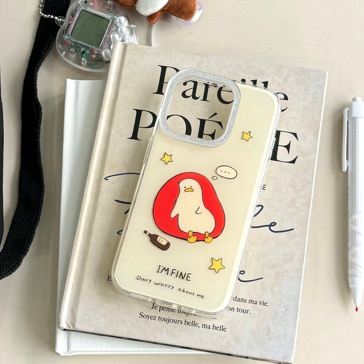 全包闪粉-醉酒鸭子适用苹果16promax简约手机壳15promax新款保护套14promax防摔耐用13promax创意高级感,淘宝优惠券,粉丝福利购,淘宝优惠卷