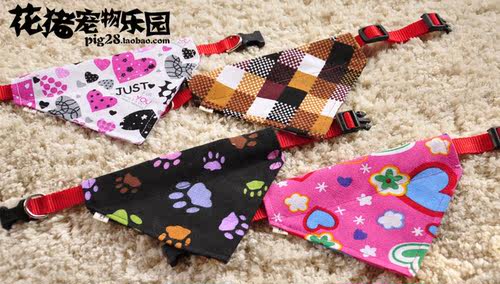 多款 宠物三角巾 狗狗口水巾可调节幼犬大狗三角巾 领巾狗狗围嘴 - 图1