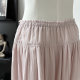 ໂສ້ງຄິ້ວຂອງ Lin Shiba ~ Lazy, drapey ear-hem pleated culottes ຂາກວ້າງວ່າງ.