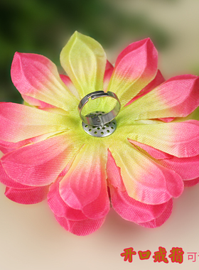 民族风古韵布艺花朵戒指花