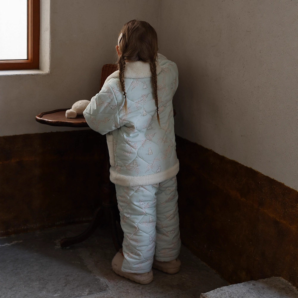 冬季特厚纯棉三层加厚夹棉保暖家居服女孩套装女童睡衣2025新款冬,淘宝优惠券,粉丝福利购,淘宝优惠卷