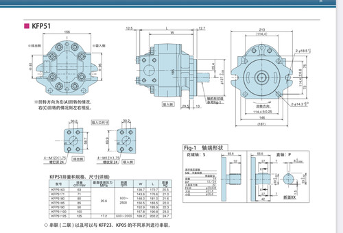 日本KYB齿轮泵KFP5185 KFP5190 KFP51100 KFP51125 - 图0