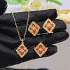 Palace style Fritillaria set four-leaf clover three colors