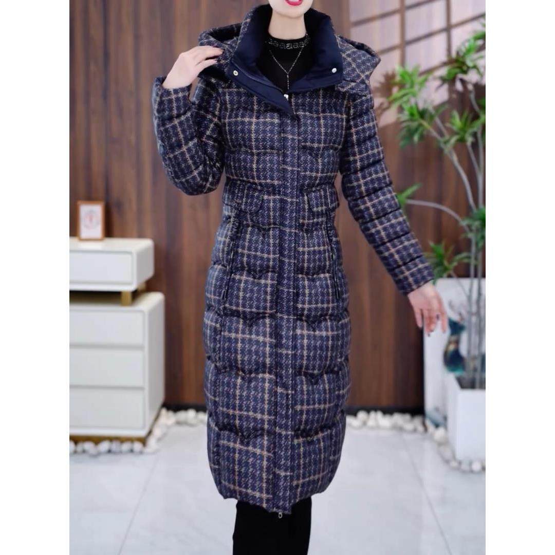 高级时尚格纹连帽棉服女2025冬季新款女士休闲显瘦加厚保暖棉外套,淘宝优惠券,粉丝福利购,淘宝优惠卷