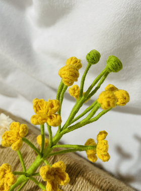 成品手工编织油菜花有财花仿真永生花单支装也可以做花束支持代发