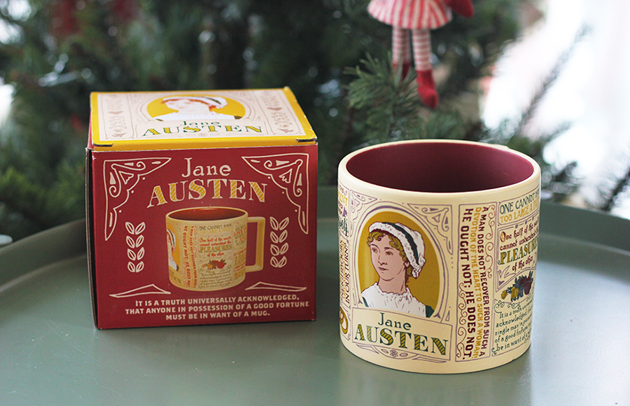 出口美国 简奥斯汀丁陶瓷马克杯 复古情侣咖啡杯大容量网红水杯 - 图1