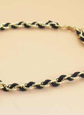 日韩风黑色花朵装饰品锁骨链