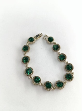 精致百搭超闪彩色爆闪钻石手链轻奢小众精致高级2025新款手镯配饰