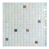 Стеклянный бассейн, белая современная мозаика