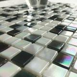 Стеклянная мозаичная плитка ванная комната ванная комната серая настенная плитка балкон -ресторан фон настенная наклейка купание клуб