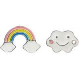 Радужные асимметричные серьги, серебро 925 пробы, в корейском стиле