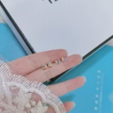 Радужные асимметричные серьги, серебро 925 пробы, в корейском стиле